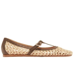 Hot Aerati ballet flat khaki natural Women Closed-Toe |Ballet Flats