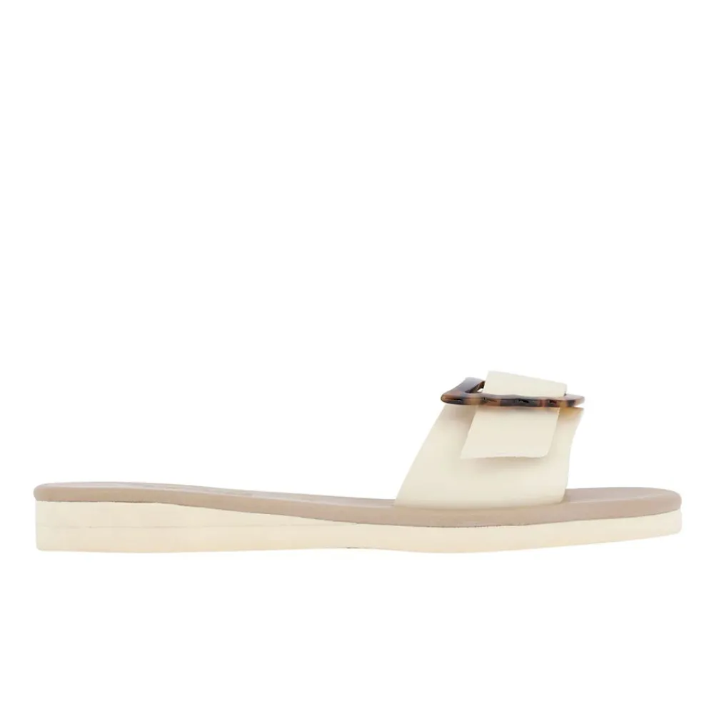 Aglaia off white tortoiseshell Women Slides |Comfort Soles