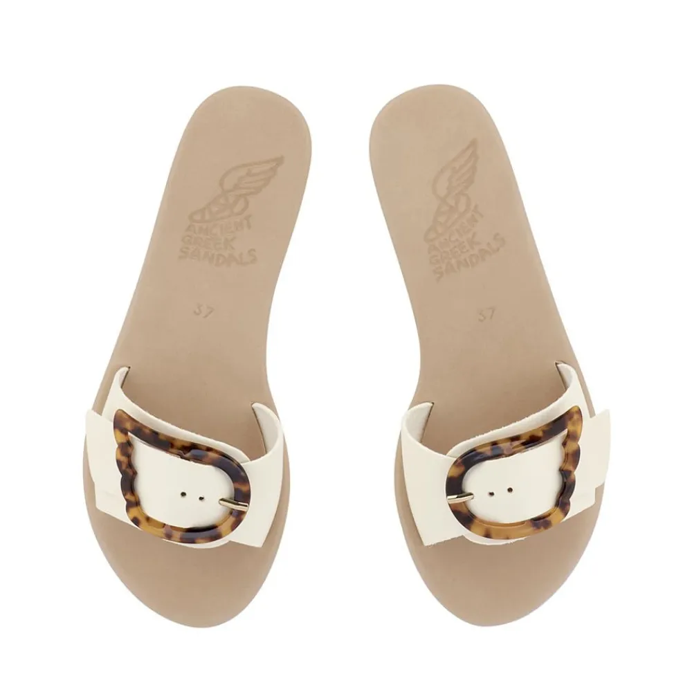Aglaia off white tortoiseshell Women Slides |Comfort Soles