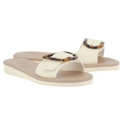 Aglaia off white tortoiseshell Women Slides |Comfort Soles