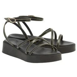 Online Astriti stitch black platinum Women Gladiators |Ankle Strap