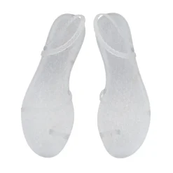 Clearance Eleftheria clear silver glitter Women Toe Ring |Slingbacks