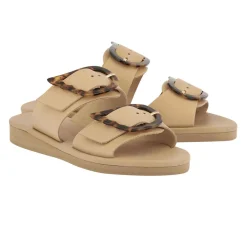 Hot Iaso natural tortoiseshell Women Slides |Comfort Soles
