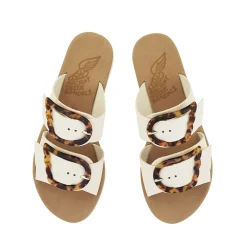 Hot Iaso off white tortoiseshell Women Slides |Comfort Soles
