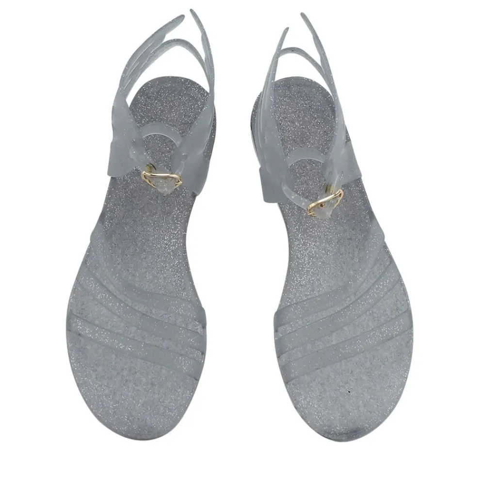Clearance Ikaria clear silver glitter Women Ankle Strap