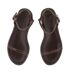 Hot Irida stitch brown off white Women Comfort Soles |Slingbacks