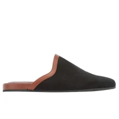 New Thelma black cotto Women Slippers |Closed-Toe
