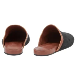 New Thelma black cotto Women Slippers |Closed-Toe